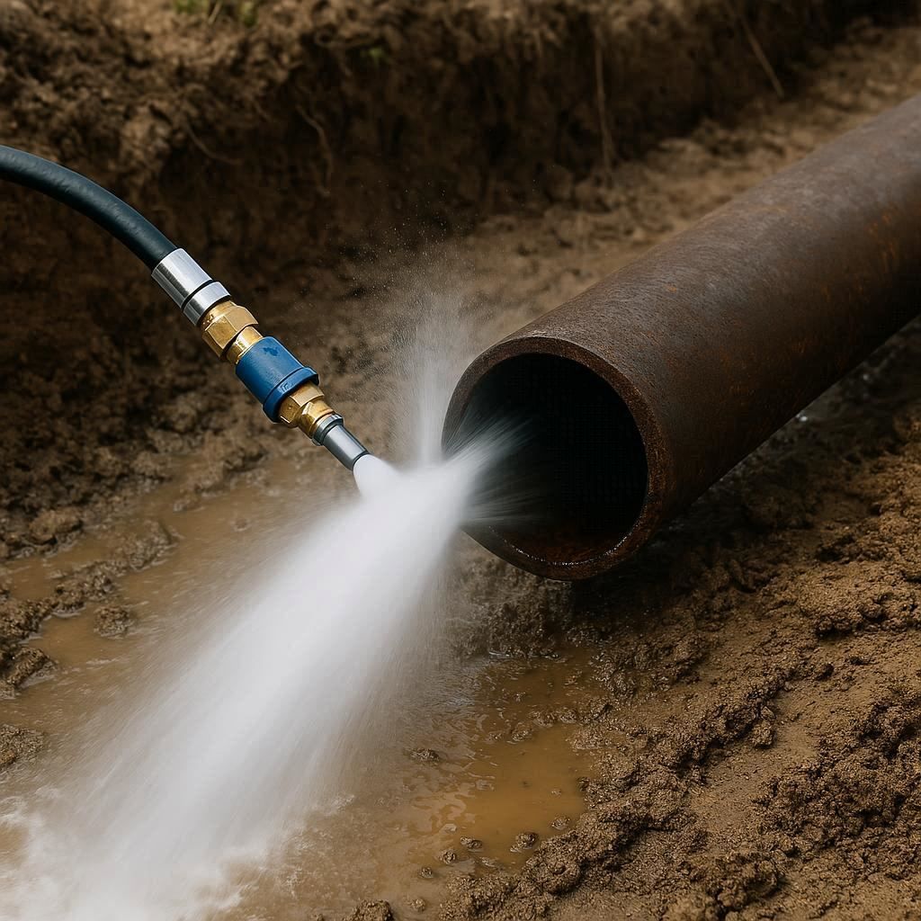 Гидродинамическая прочистка водопроводных труб в Дубне